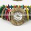 flower wholesale bracelet Coconut shell watch wooden stretch elasticity watches fashion popular
