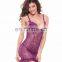 Women Sexy Lingerie With G-string Spandex V-Neck Lace Hollow Mini Dress Underwear Set Sleepwear