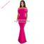 Wholesale Rosy Foldover Off Shoulder Slinky party wear long dresses women party dress