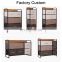 Steel frame vertical dresser fabric bins organizer drawer clothing storage cabinet tower with drawer