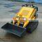 mini  wheeled  digger universal  skid steer  compact loader with 4 in 1 bucket