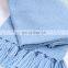 2019 Hot  Home Decor Bed Sofa Couch Chair light blue Knitted Throw Blanket with Bright Silk Thread