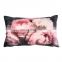 Wholesale 100% polyester velvet beautiful rose flower printed online backrest cushion cover set for wooden sofa