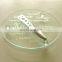Tempered Glass Cutting Board Long Lasting Clear Glass cheese plate
