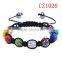 Wholesale jewelry DIY woven multicolor evil eye bracelet