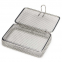 Stainless steel screens for small parts with clip closure Fine mesh baskets