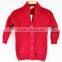 Girls red decolletage half cardigan sweater