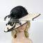 New Arrival Women Sinamay Church Suit Wide Brim Wedding Derby Hat                        
                                                                                Supplier's Choice