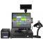 All in one electronic touch screen pos system with thermal receipt printer and barcode scanner