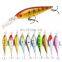 11cm 9.5g 10 colors 3D Bionic eyes Saltwater Fish Baits with Treble Hooks  Quivering Minnow Sea Bass  Bait Fishing