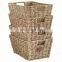 Set of 4 Seagrass Storage Baskets with Insert Handles