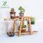 Natural Bamboo Indoor 2 tier desk fashion flower pot holder