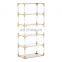 2020 New Design Gold Connection Book Display Rack 6 Tiers Clear Acrylic Book shelf