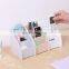 Wholesale Multi-functional Desktop Trapezoidal Partition Cosmetic Compartment Plastic Storage Box
