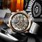 CURREN 8380 Top Quality Latest Three Eyes Day Date Leather Strap Luminous Analog Quartz Watch for Men