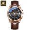 OLVES 2878 Wholesale Man Quartz Movement Brand Name Watches Leather Complete Calendar Suppliers Watch Men Watch
