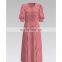 High Quality Summer Women Check Seersucker Shirt Dress Fabric