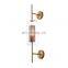 Classical Retro Style Wall Light E27 Cylindrical Shape Glass Gold Surface Mounted Indoor Sconce