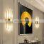 Nordic Light Luxury Wall Lamp E14 Crystal Pillars Rotated Slim Waist Corridor Lights E14 For Sitting Room Background Wall Lights