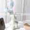 Wholesale Nordic Ceramic Vase White Human Face Sculpture Art  Matte Adornos Ceramic Flower Vase Home Decor