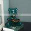 Living Room Animal Art Cute Gift Cartoon Storage Gold Tray Pink Green Handmade Ceramic Bear Sculpture Decoration