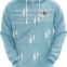 Blue Customized Sublimation Hoodie with White Tree