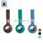 Best Selling Nickle Fitting Matching Stitching Fashion Style Unisex Genuine Leather Airtag Keychain for Bulk Purchase