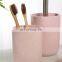 4 Bathroom Set Soap dispenser Tumbler toothbrush holder Soap Dish Toilet Brush plastic Wheat straw Bathroom accessories