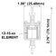 Fluorocarbon Borosilicate Glass Microfiber Element DIF-MNxx1/8