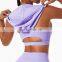 Hooded High Impact Sports Bras Hollow Back Yoga Tank Woman Custom Tops Activewear