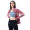 Hot Sweat Wicking Long Sleeves Fitness Sports Coat  Gym Activewear Front Zip Yoga Jacket Top For Women