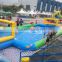 commercial rainbow theme inflatable water park item