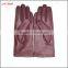 2016 ladies simple style wine red cheap leather gloves