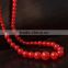 Natural Stone 6-14mm Red Agate Round Beads Necklace