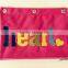 Osini Custom Colorful 3-ring Binder Letters Embroidery Canvas Pen Pouch Pencil Case Traving Bag for School &office & Girl