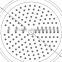 TY-1019 8" Luxury Easy cleaning Round ABS shower head