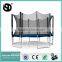 15ft big heavy duty amusement trampolines with high quality with round fitness mats and child safety net