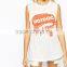 Custom Screen Printing Girls Loose Crop Tops Wholesale Cheap Cotton Sleeveless T Shirt Tops