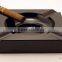 Customized 2015 New Style clear handblown black spray color Square Glass Ashtray