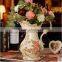 Hand Painting Ceramic Porcelain Flower Vases European Style With Handle Quality Choice