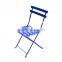Fashion design folding plastic and metal bistro chair available for many colors