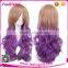 Japanese Long human Curly Wigs Cosplay Full Lace Hair Wigs