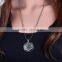 Unique design luminous jewelry attractive retro black snowflake necklace