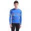 custom round collar high quality hot sell blue biking jersey