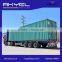 2 or 3 Axles flatbed container carrier with skeleton and flatbed semi trailer
