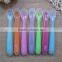 hot sales food grade silicone baby spoon with inserted nylon stick