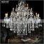 3 Layers Chrome Wrought Iron Metal Large Modern Chandeliers for Living Room, Lounge, Foyer MD051 L28