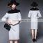 Top Work Women's Cut out Long Sleeves Acrylic Wollen Fashionable Dress
