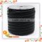 12mm wide 5.5mm thick black braided flat leather cord