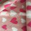 100% polyester knitting velvet coral fleece fabric heart print fleece home textile fabric micro fleece velvet shoe fabric